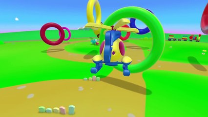 Zeem Zoom - Eğitici çizgi film - Helikopter ve renkli halkalar