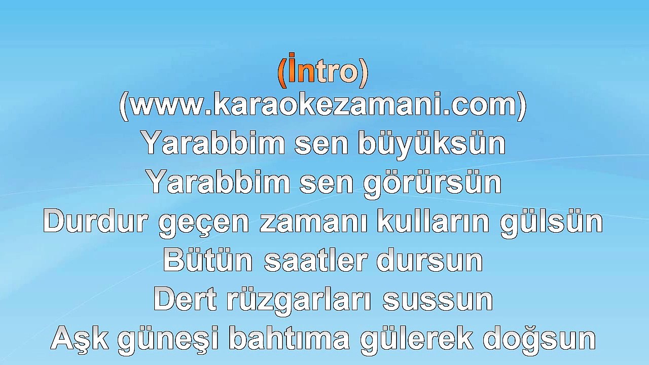 Mustafa Ceceli - Yarabbim - (2012) TÜRKÇE KARAOKE
