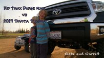 2014 Toyota Tundra vs Kid Trax Dodge Ram - Tug Of War!