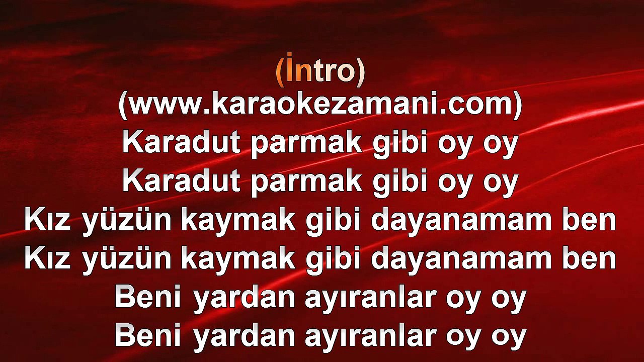 Mustafa Topaloğlu - Kara Dut - (Altın yüzük hoş bilezik) - (2010) TÜRKÇE KARAOKE