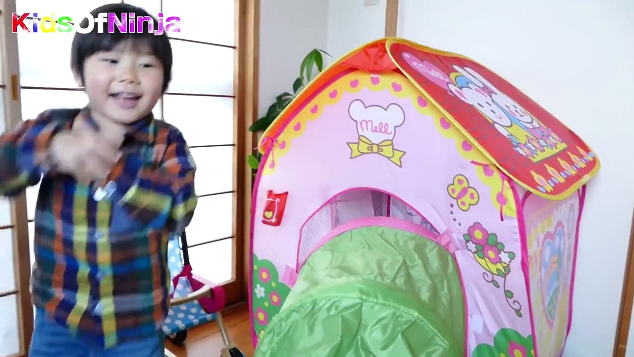 メルちゃん おうち  IKEAのトンネル １歳 赤ちゃん トンネル遊び おとちゃん☆そうちゃん Mellchan House IKEA Play Tunnel | KidsOfN