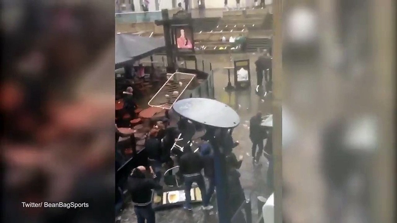 adeptos Manchester City atacam fãs do Sevilha #2 Liga dos campeões