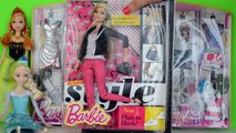 Barbie Fashion com Bonecas Disney Anna Elsa do Frozen Abrindo Jogos de Vestir Moda Roupas
