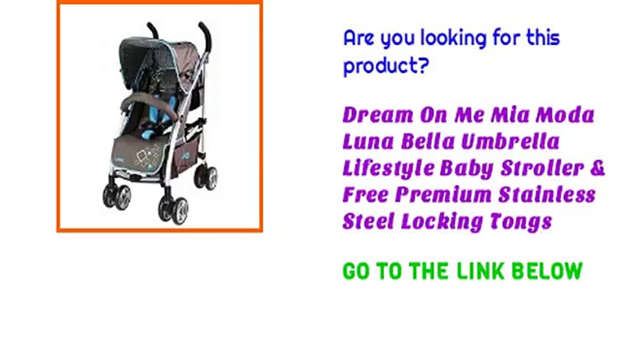 Dream On Me Mia Moda Luna Bella Umbrella Lifestyle Baby Stroller Free Premium Stainless St