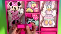 Minnie s Bow-Tique Dress-up Wooden Magnetic Dolls with Daisy Duck Disney Muñecas de Madera