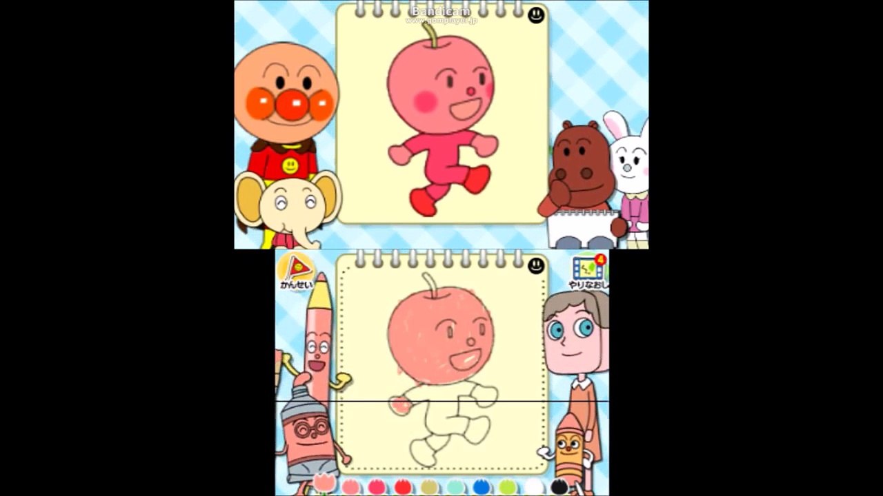 アンパンマン アニメ「りんごちゃんのぬりえ」おもちゃ動画 映画