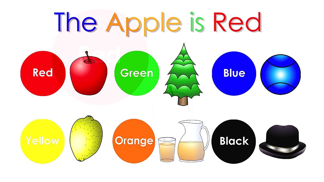 The Apple is Red (Full) Teach Colors, Learn Colours, Baby Toddler ...