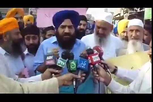 Pakistani Sikhs and Muslims joint Protest in Lahore Against indian State Terrorism in Occupied Punjab.