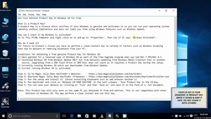 How To Get Free Windows 10 Product Key For Activation After Free Upgrade HD
