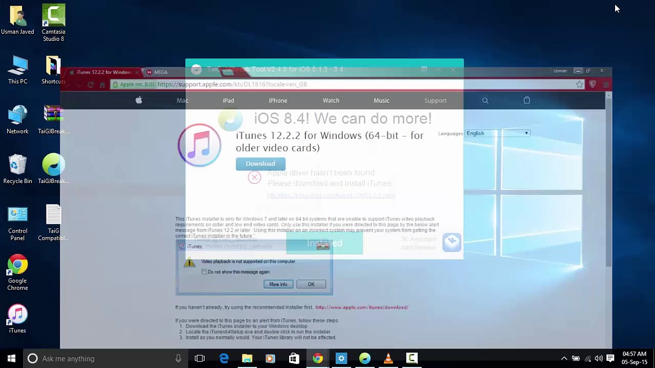 HD Fix TaiG Error How To Tutorial Guide Network Anomaly Version Verification Failed & Apple Driver Hasn't Been Found