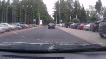 Driver Wrecks His Car Right When The Bass Drops