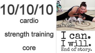 10/10/10 Beginner Cardio/Strength Training/Core Low Impact Aerobics Exercise Workout Routine