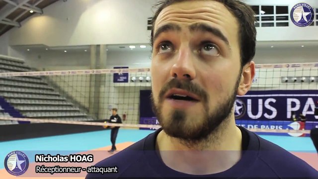 Nicholas Hoag et Davide Saitta avant Paris Volley - Ajaccio