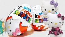 Surprise Eggs Hello Kitty Day with Surprise Toys and Kinder Eggs