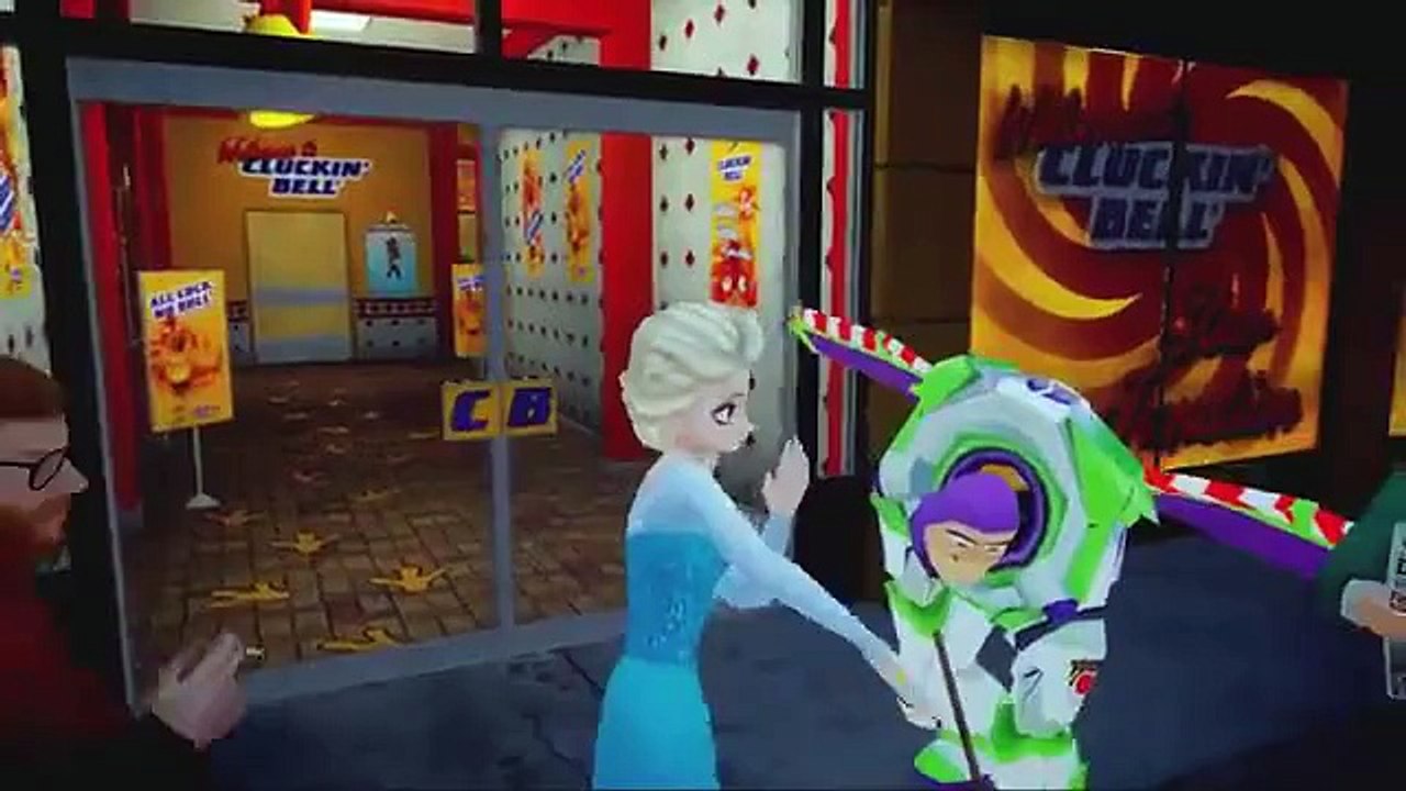 Frozen Elsa with Disney Lightning McQueen Cars