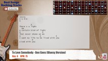 To Love Somebody (Bluesy Version) - Bee Gees Guitar Backing Track with chords and lyrics
