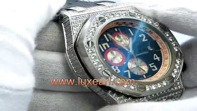 swiss replica watches audemars piguet royal oak chronograph full diamonds