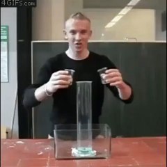 Hydrogen peroxide mixed with potassium iodide.