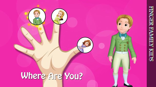 Finger Family Song Sofia the First Princess Amber Prince James Cedric Clover Nursery Rhyme