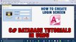 P(5) C# Access Database Tutorials In Urdu - Create Login Screen
