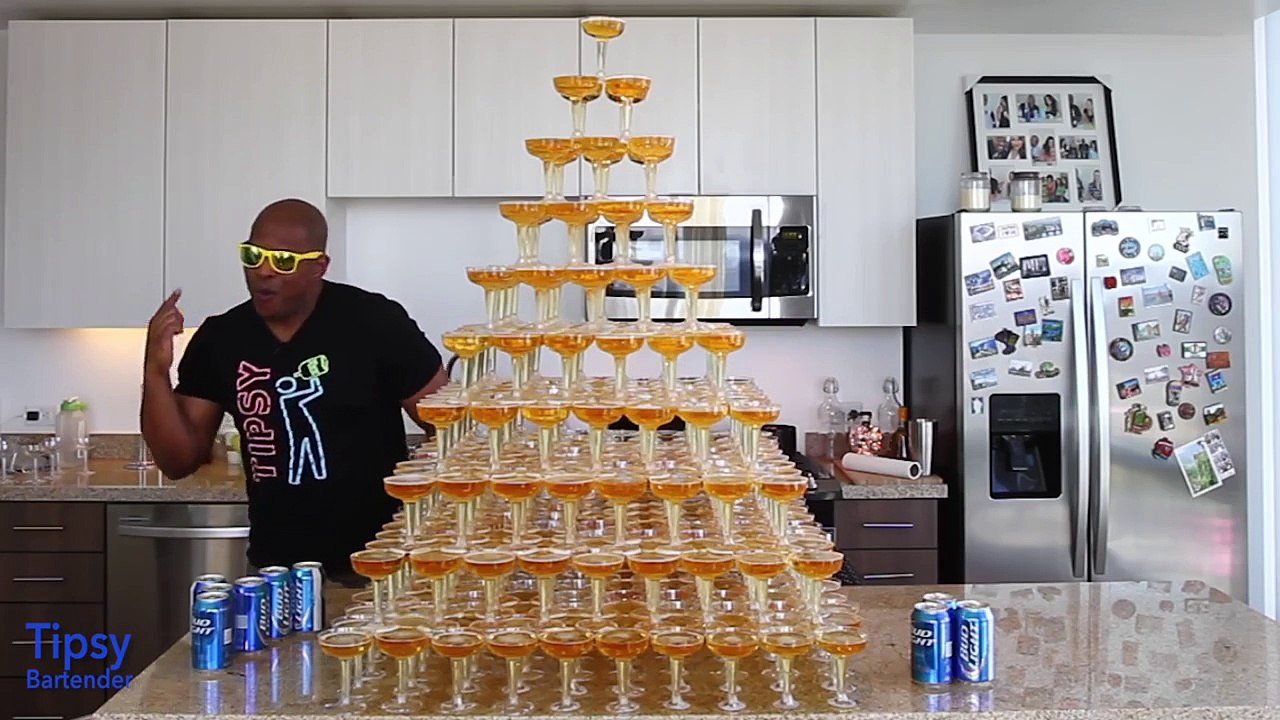 Super Bowl Beer Tower Tipsy Bartender