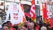 Manifestation de soutien aux salariés d'Air France à l'appel de la CGT devant le siège de la compagnie à Lille-