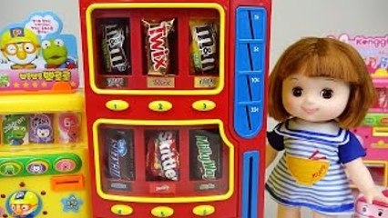 Candy Dispenser & Baby Doll 뽀로로 콩순이와 타요 로보카폴리 초콜릿 자판