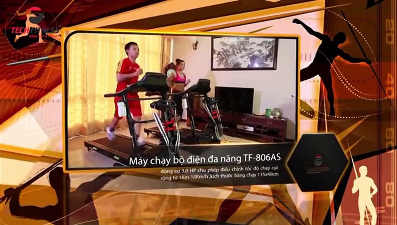 Máy chạy bộ,máy chạy bộ điện đa năng giá rẻ TF-806AS