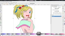 Inkscape Speed Art Tutorial Anime Manga Dibujo Caricatura En Linux Fedora 22 La Mujer Tatuada Vector Octubre 2015