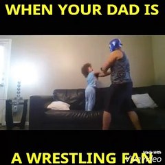 Dad Vs Kid funny wrestling