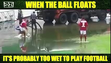 The wettest professional football game of all time might just have been played in Kazakhstan.