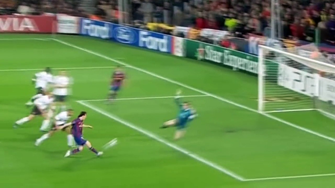Barca 4-0 Arsenal 6-4-2010 (First Hattrick Messi in UEFA champions leaugue)