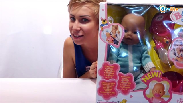 ✔ Doll Baby Born is eating porridge prepared by Julia. Юля готовит кашу Кукле Бэби Борн. С