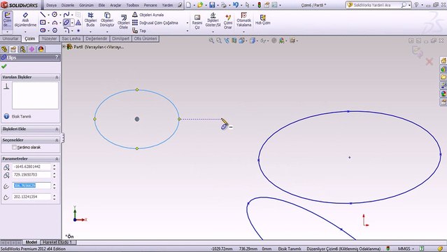 solidworks tutorial türkçe elips çizimi