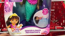 DORA THE EXPLORER Sparkle & Swim Mermaid DORA Swimming Water Doll Toy / Toy Review