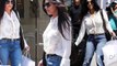 Kourtney Kardashian flaunts recent weight loss in see through shirt during shopping trip