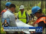 Ya se construyen puentes elevados ante posible erupción del volcán Cotopaxi