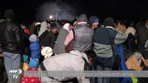 Migrants in Slovenia border camps as thousands arrive