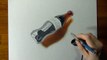 3D Art, Drawing Coca Cola bottle
