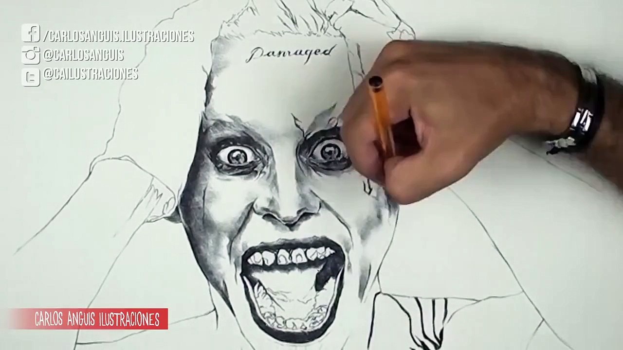 Drawing The Joker with Ballpoint Pen