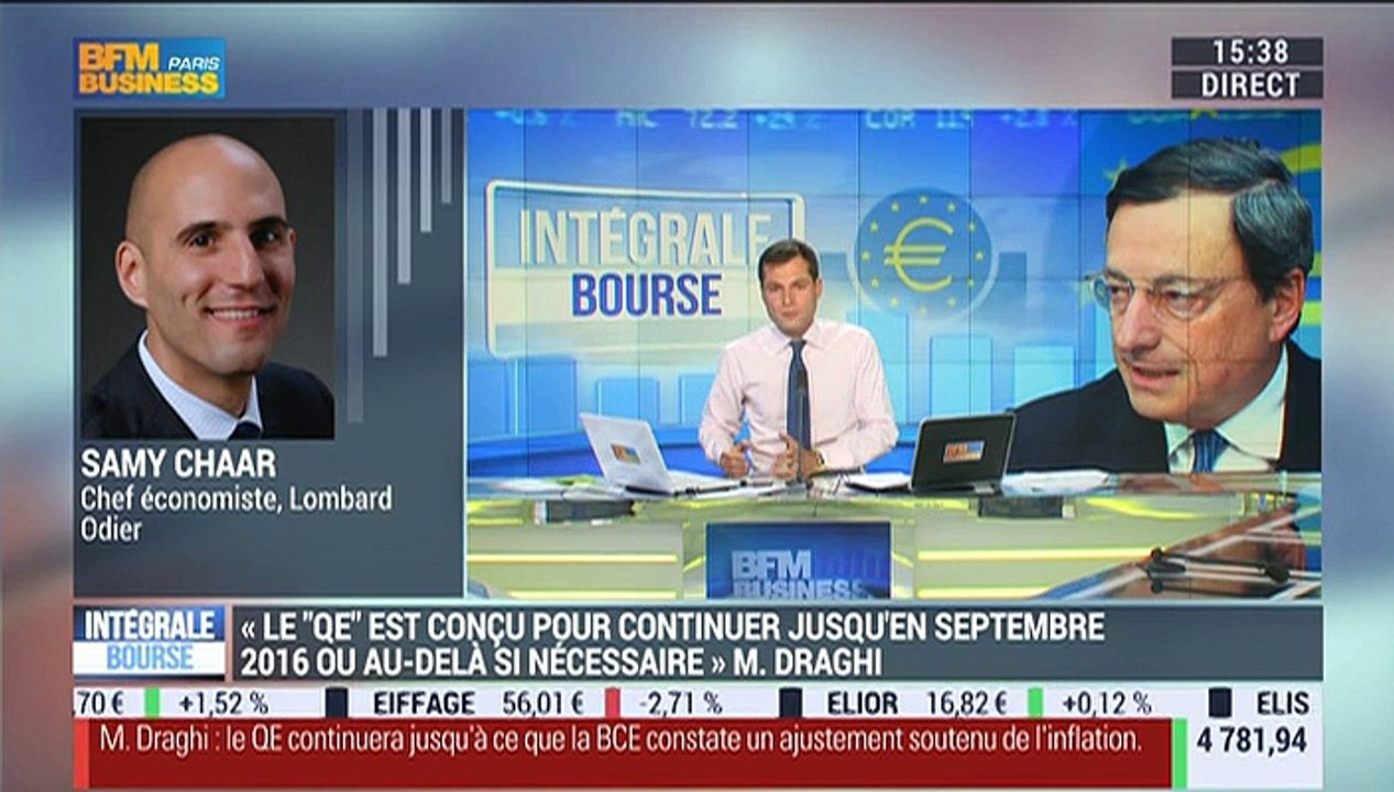 Spéciale BCE: "Mario Draghi a été très ouvert à une accentuation de la politique monétaire, il a ouvert la voie à une extension du QE", Samy Chaar – 22/10