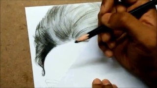 Drawing Deepika Padukone with Charcoal Pencils Timelapse