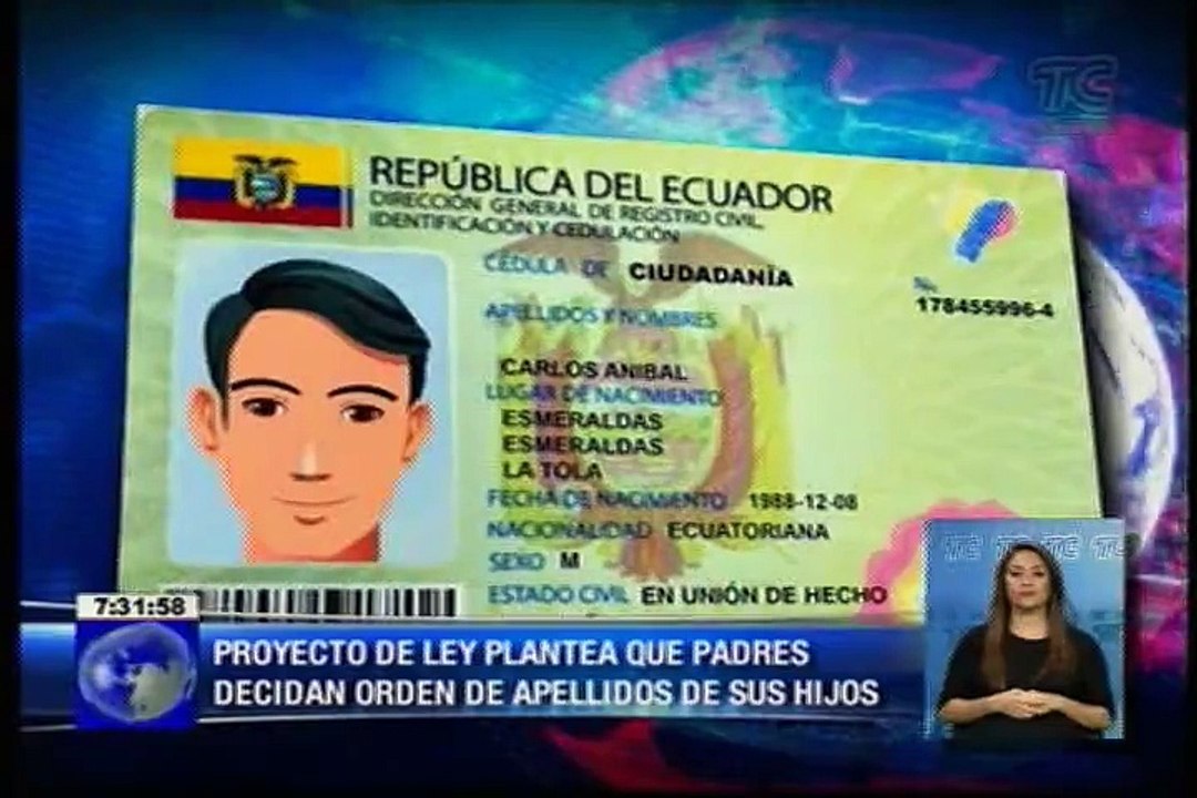 Proyecto de ley plantea que padres decidan orden de apellidos de sus hijos