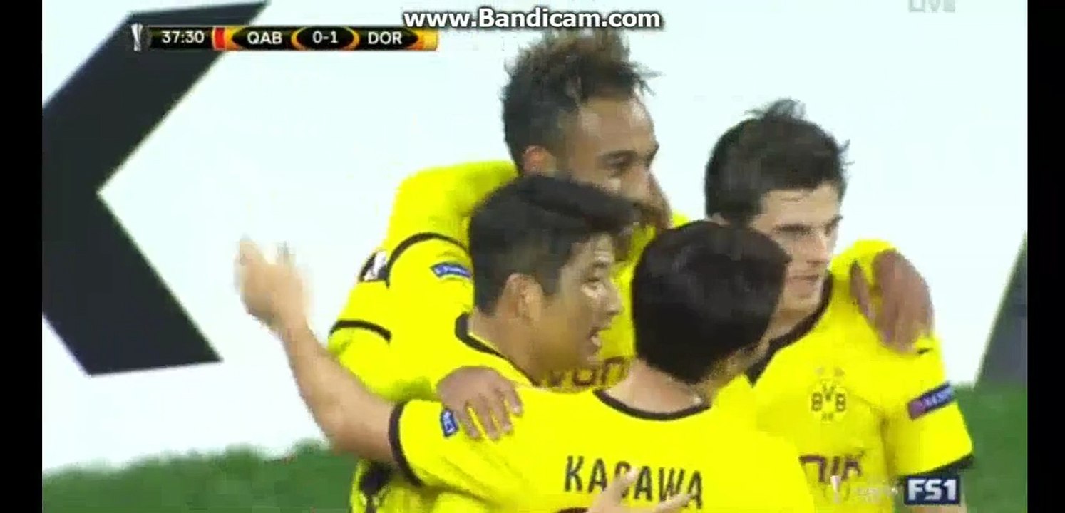 Aubameyang Second GOAL - Qabala 0-2 Dortmund - Europa League - 22.10.2015