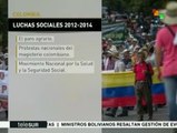 Colombia: movilizaciones sociales 2012-2014