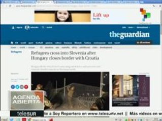 Download Video: Refugiados cruzan a Eslovenia tras cierre de frontera en Hungría