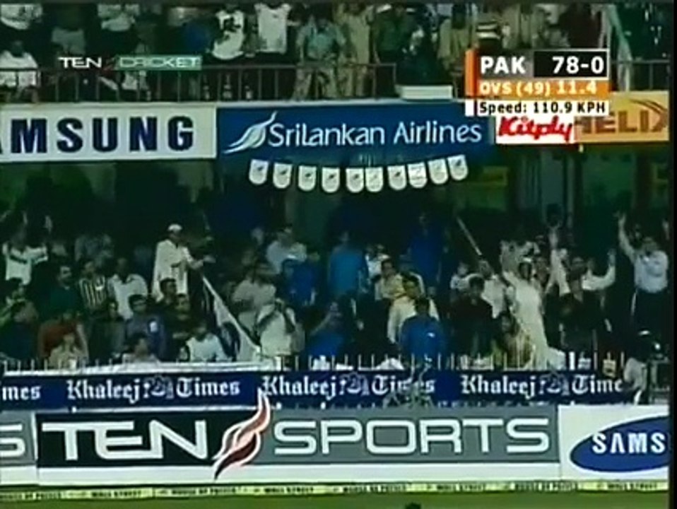 Shahid Afridi hitting 8 sixes against New Zeland.