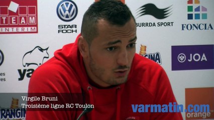Bernard Laporte, Virgile Bruni, Jocelino Suta et Matt Stevens avant RCT Oyonnax