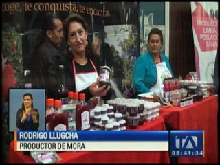 Organizaciones  productivas de Tungurahua promocionan la chicha de mora y la papa morada