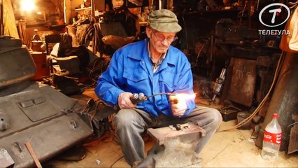 Туляк смастерил танк для своего внука